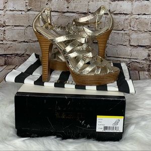 L.A.M.B. Platform Gladiator Gina G1078 7.5 7 1/2